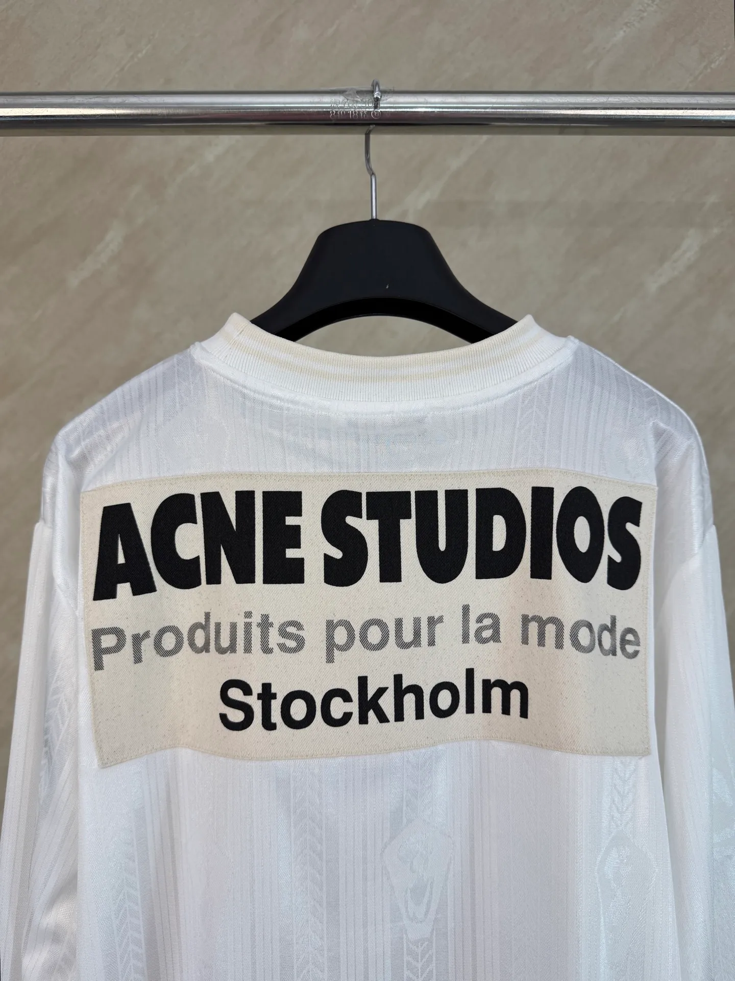 Acne Studios 26SS football jersey technical jacquard fabric logo long sleeve size s m l xl